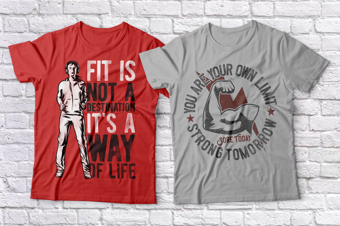 Download Gym T Shirts Design Set By Vozzy Vintage Fonts And Graphics Thehungryjpeg Com