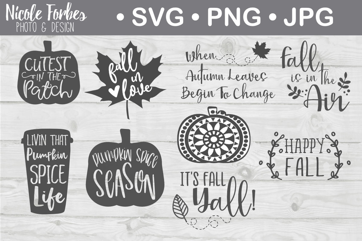 Fall SVG Cut File Bundle By Nicole Forbes Designs ...