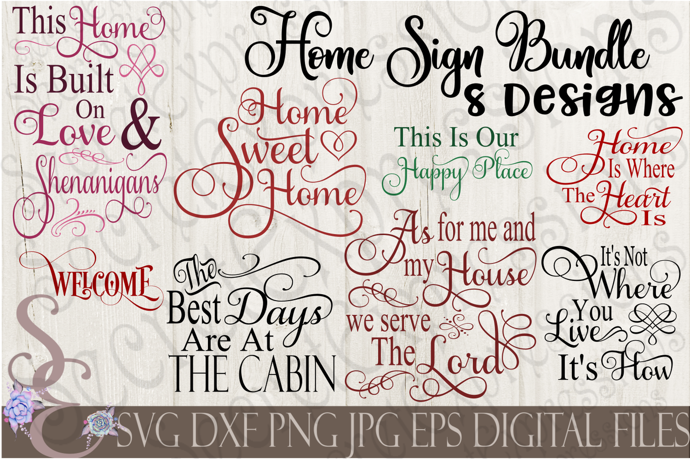 Download Home Sign Bundle Svg By Secretexpressionssvg Thehungryjpeg Com 3D SVG Files Ideas | SVG, Paper Crafts, SVG File