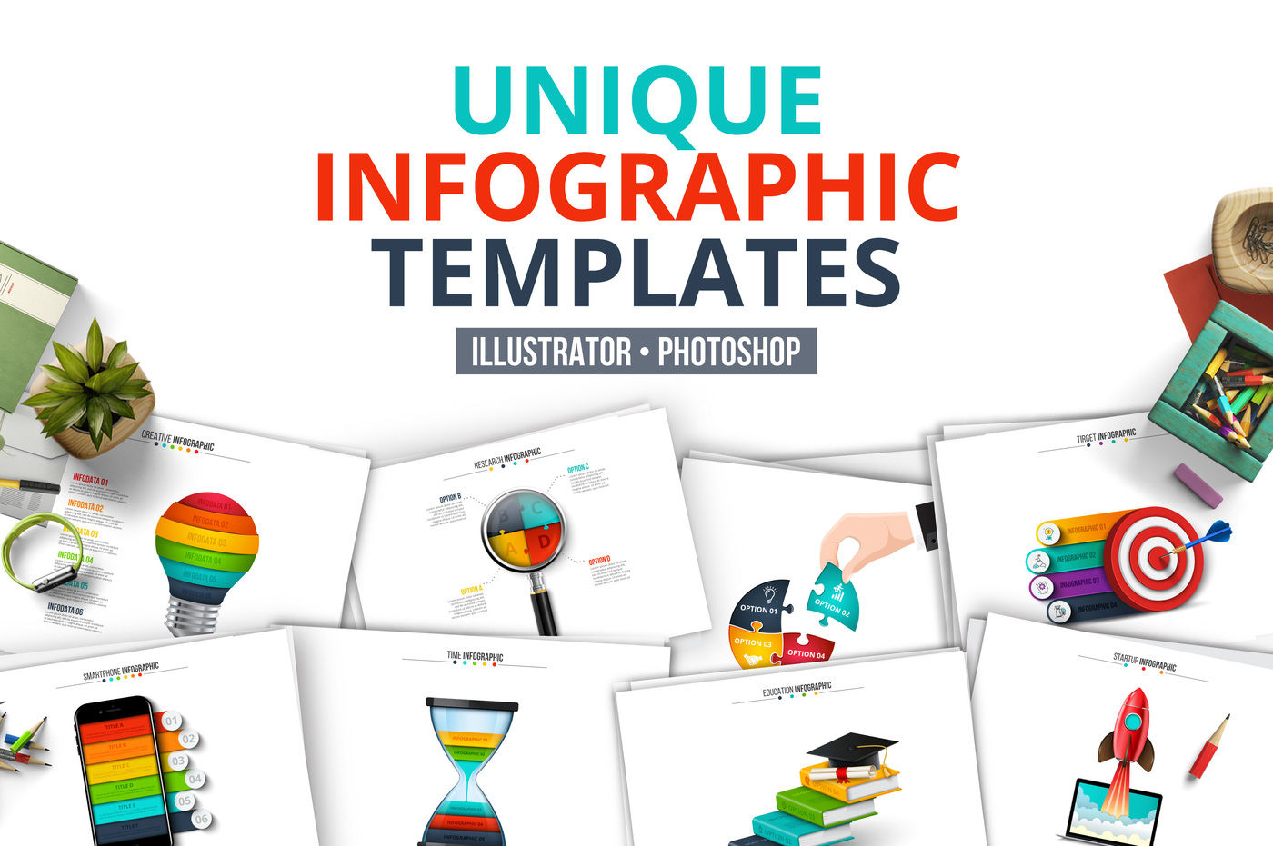 Unique Infographic Templates By Abert Thehungryjpeg Com