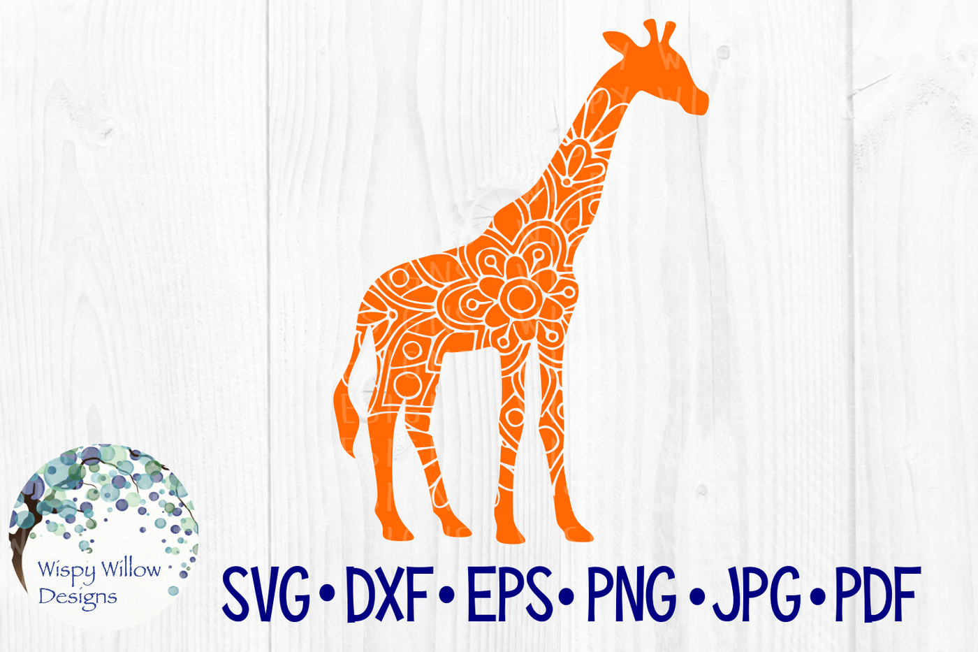 Giraffe Mandala Animal Mandala Svg Dxf Eps Png Jpg Pdf By Wispy Willow Designs Thehungryjpeg Com