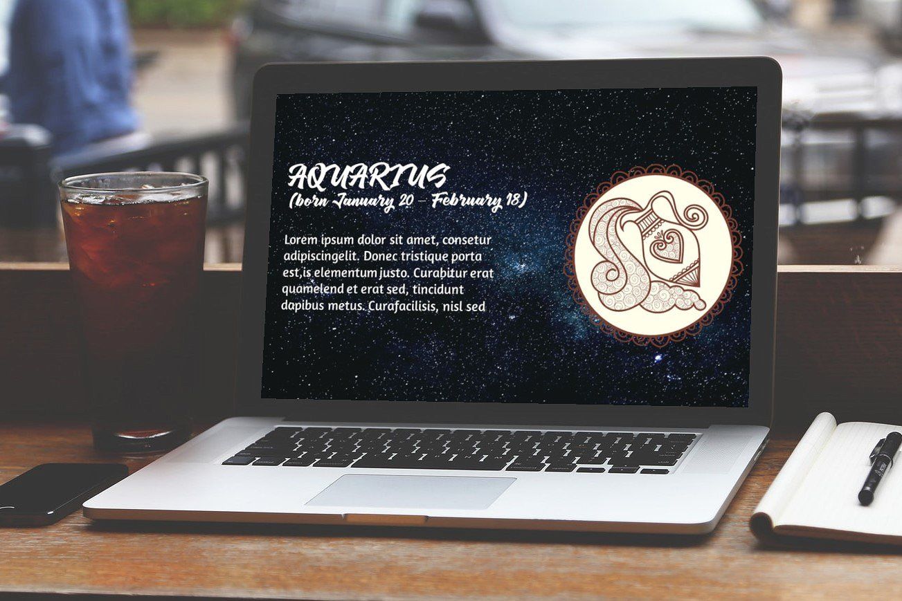Zodiac Powerpoint Template Style 2 By RENURE TheHungryJPEG