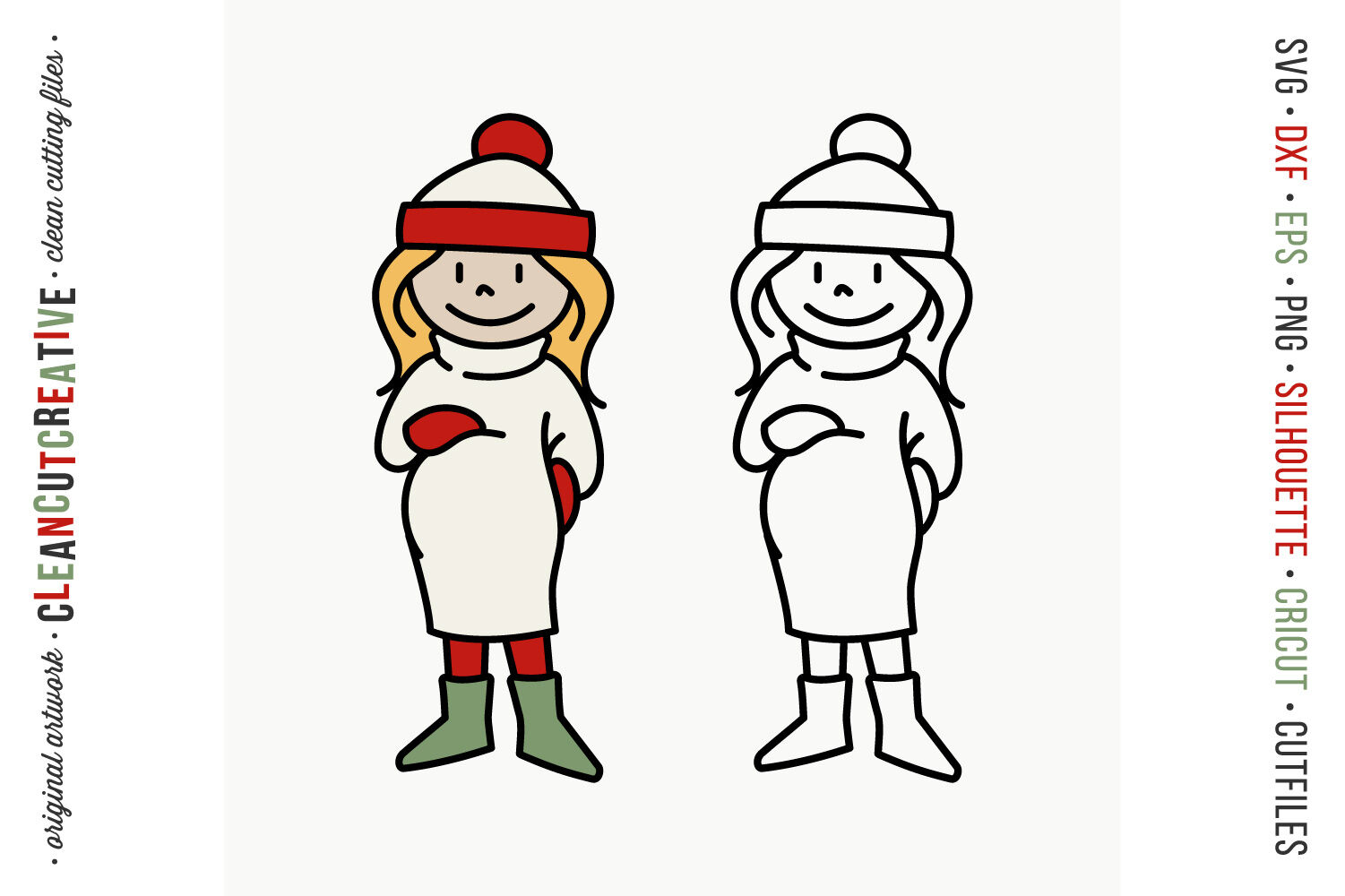 Cute Christmas Clan Christmas Family Characters Cutfiles By Cleancutcreative Thehungryjpeg Com