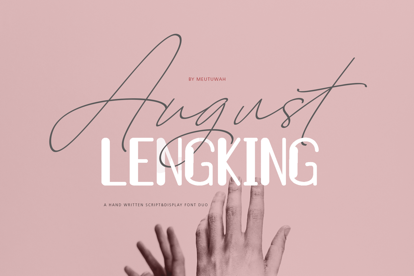 August Lengking Font Duo By Meutuwah Thehungryjpeg Com