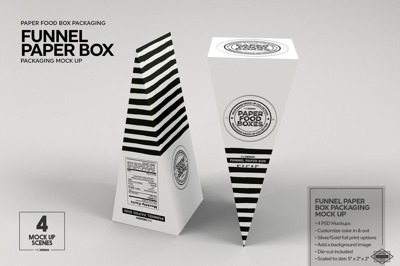 Download Funnel Paper Box Packaging Mockup By INC Design Studio ...