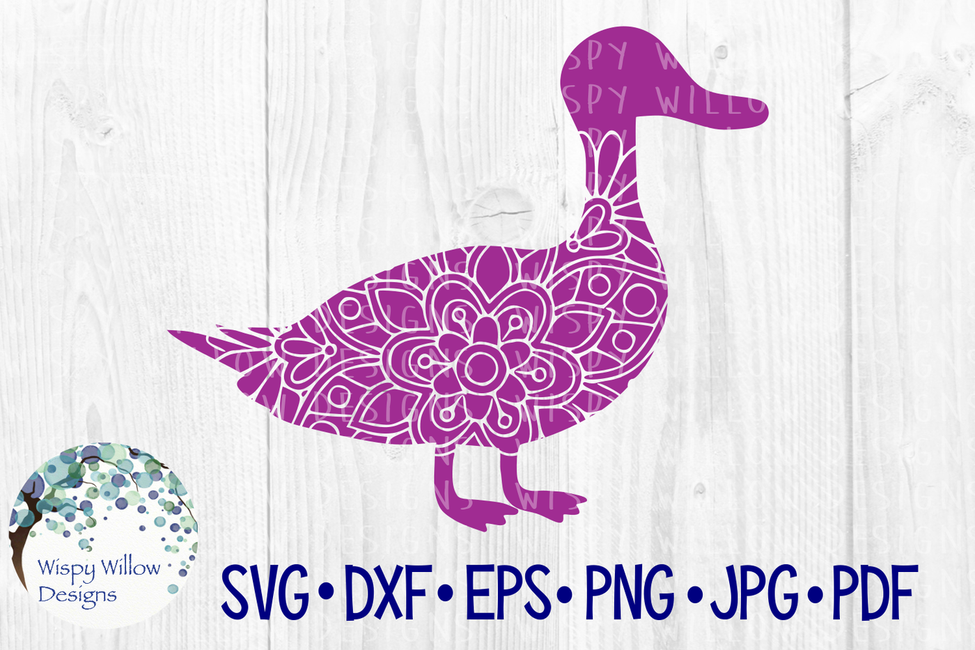 Download Duck Floral Animal Mandala SVG/DXF/EPS/PNG/JPG/PDF By ...