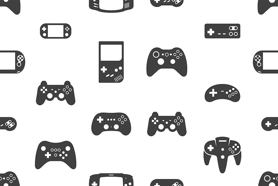 Video Games Joystick icons set By Volyk | TheHungryJPEG.com