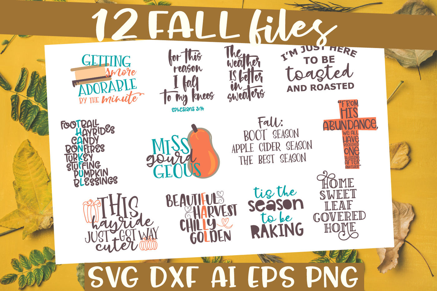 Download 12 Fall Files - Autumn Bundle By CraftyLittleNodes ...