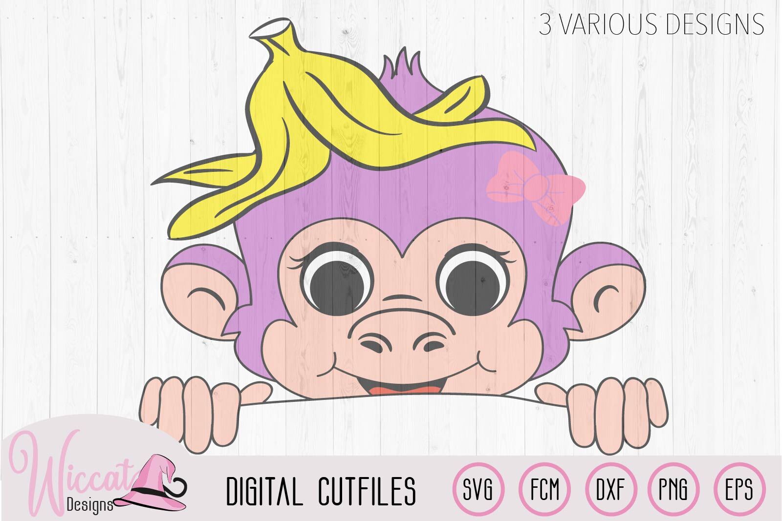 Peekaboo Girl monkey svg, funny monkey svg, By Wiccatdesigns | TheHungryJPEG