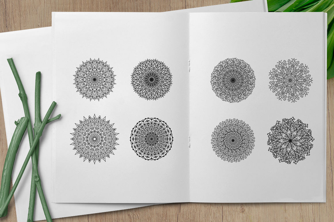 Download Svg Bundle Hand Drawn Mandala Ornaments By Weape Design Thehungryjpeg Com