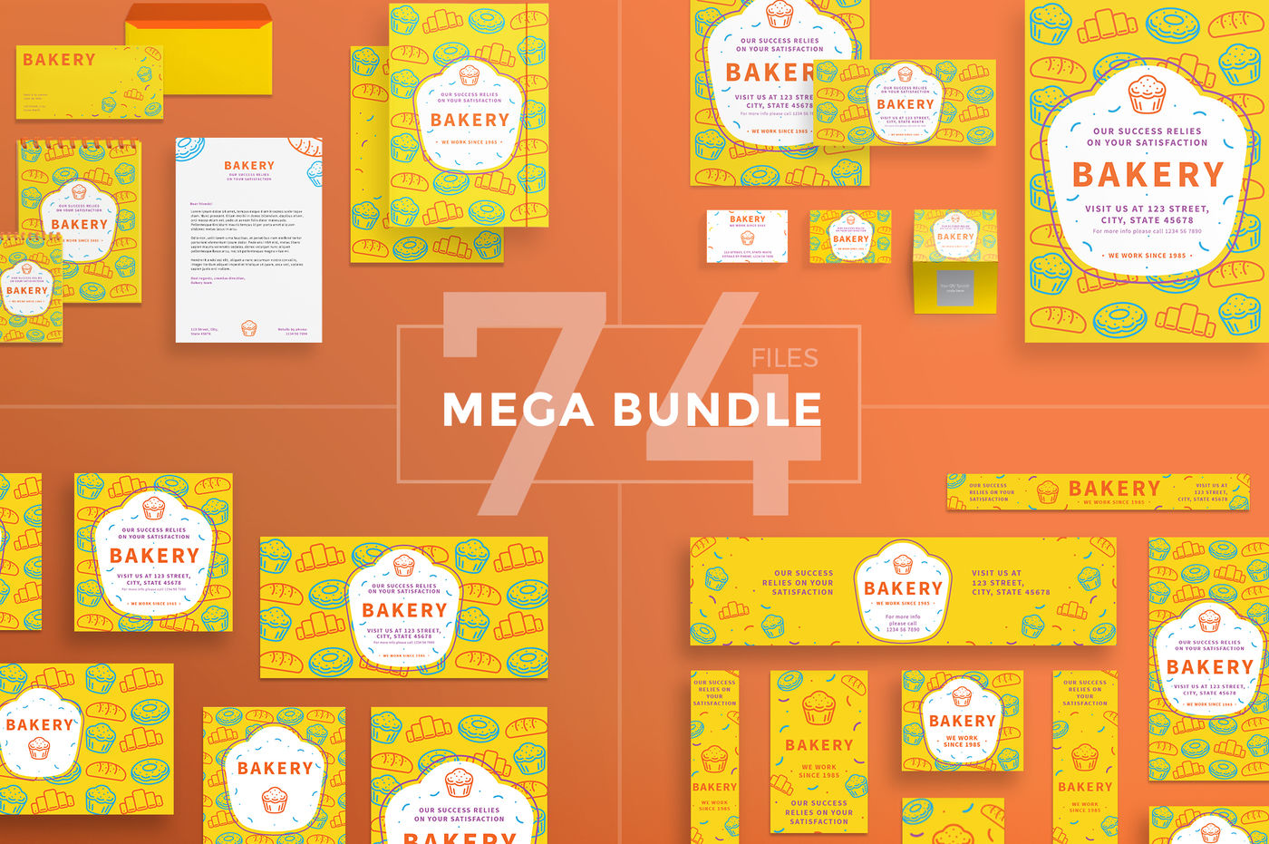 Design templates bundle | flyer, banner, branding | Bakery By Amber ...