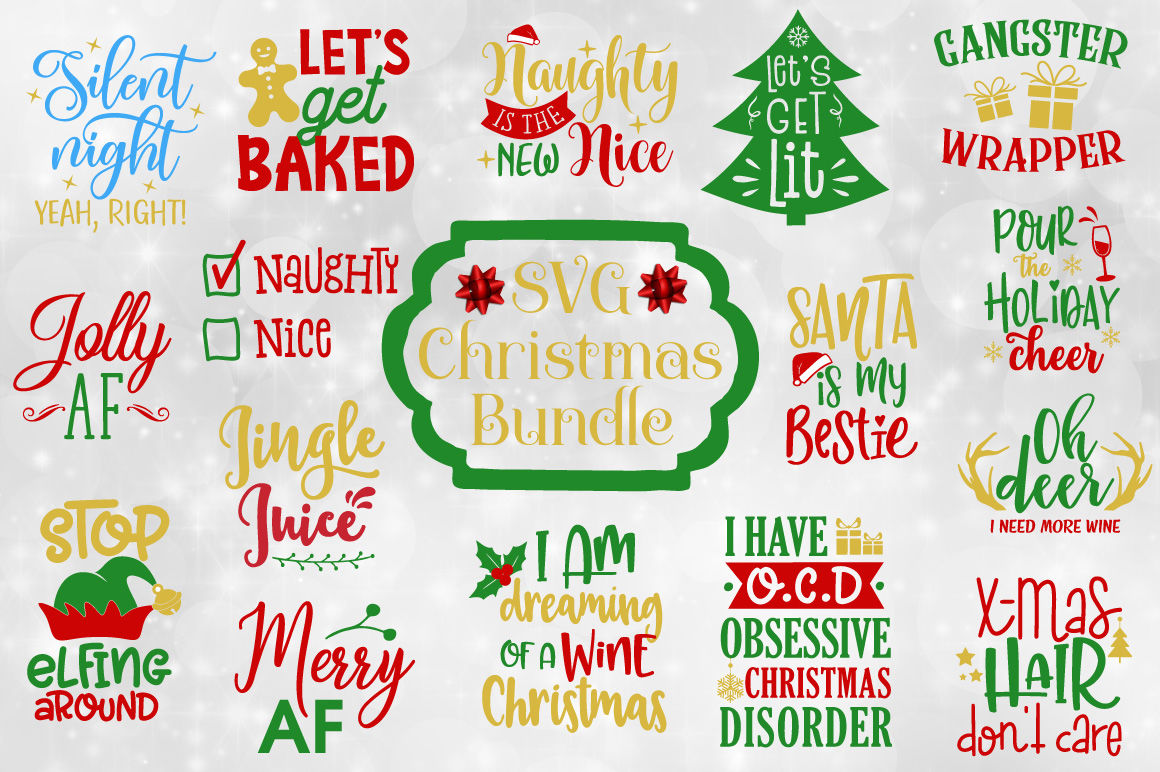 Download Funny Christmas Quotes Bundle - SVG, EPS, DXF, PNG By ...