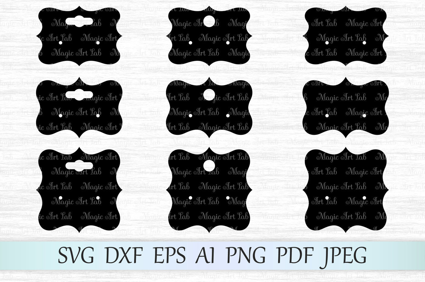 Download Earring Cards Svg Earring Display Cards Cut File Display Cards Dxf By Magicartlab Thehungryjpeg Com