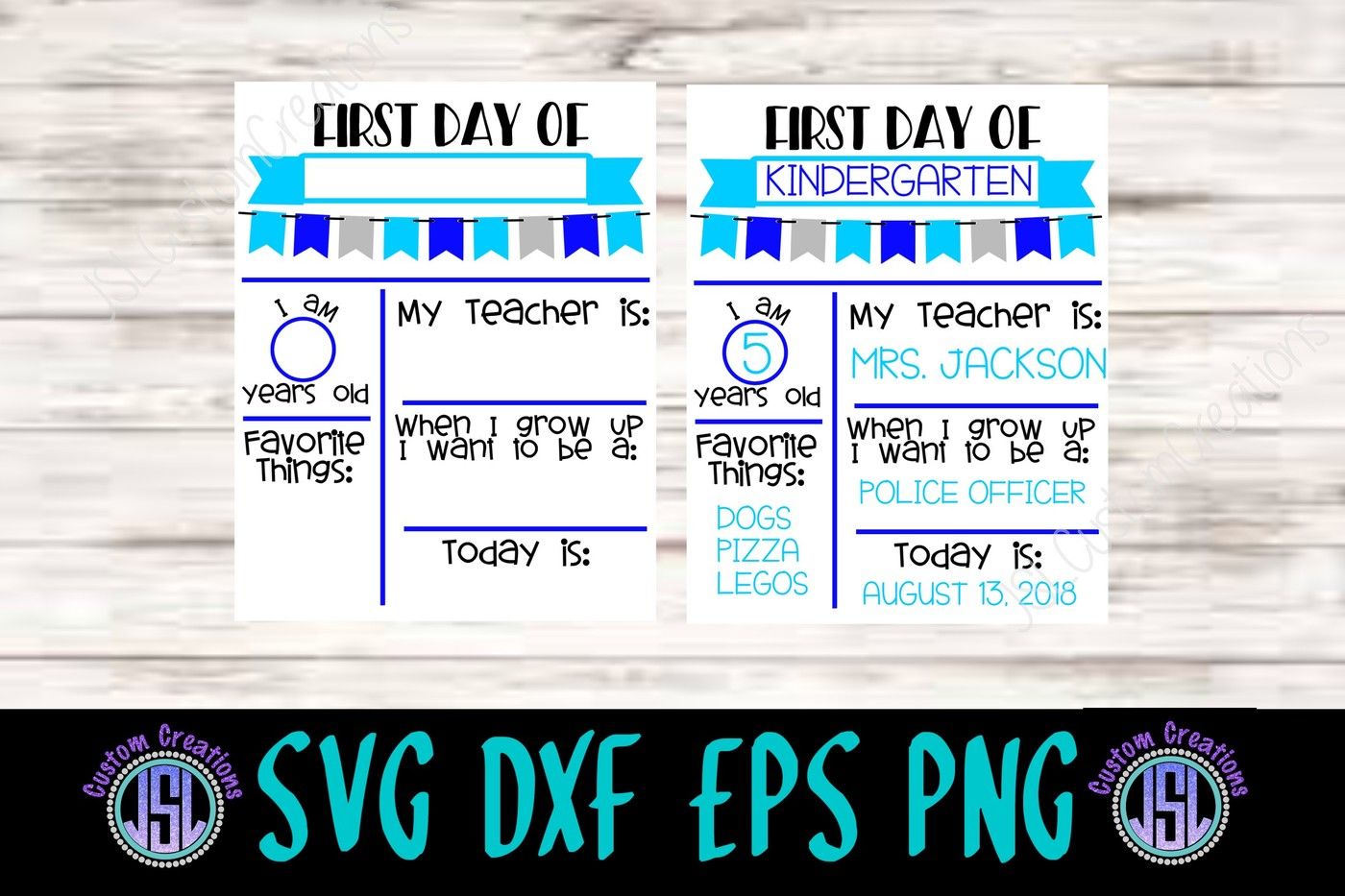 First Day Of School Sign Boy Template Svg Dxf Eps Png Digital File By Jslcustomcreations Thehungryjpeg Com