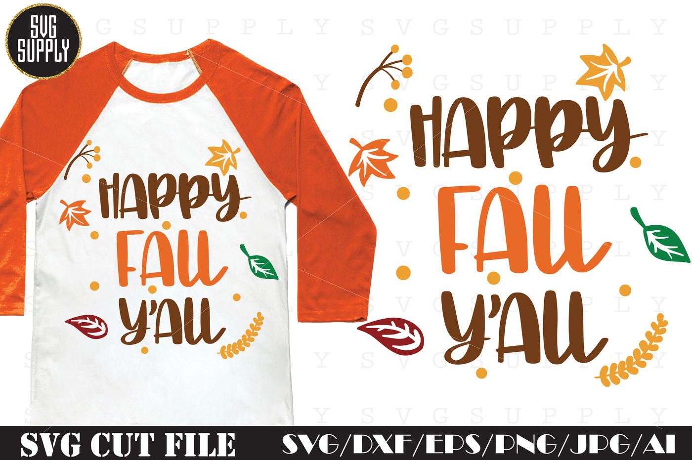 Happy Fall Y All Svg Cut File By Svgsupply Thehungryjpeg Com