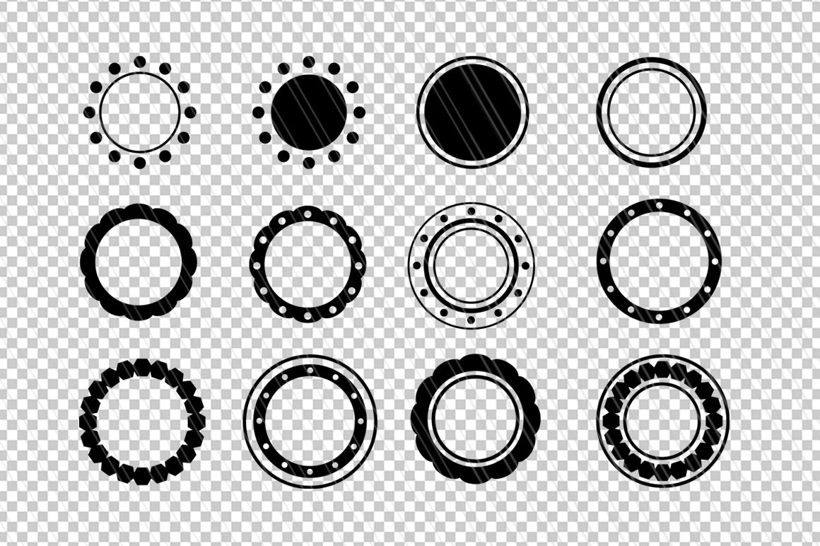 Circle monogram svg,ai,eps,dxf,pdf, png By AivosDesigns | TheHungryJPEG.com
