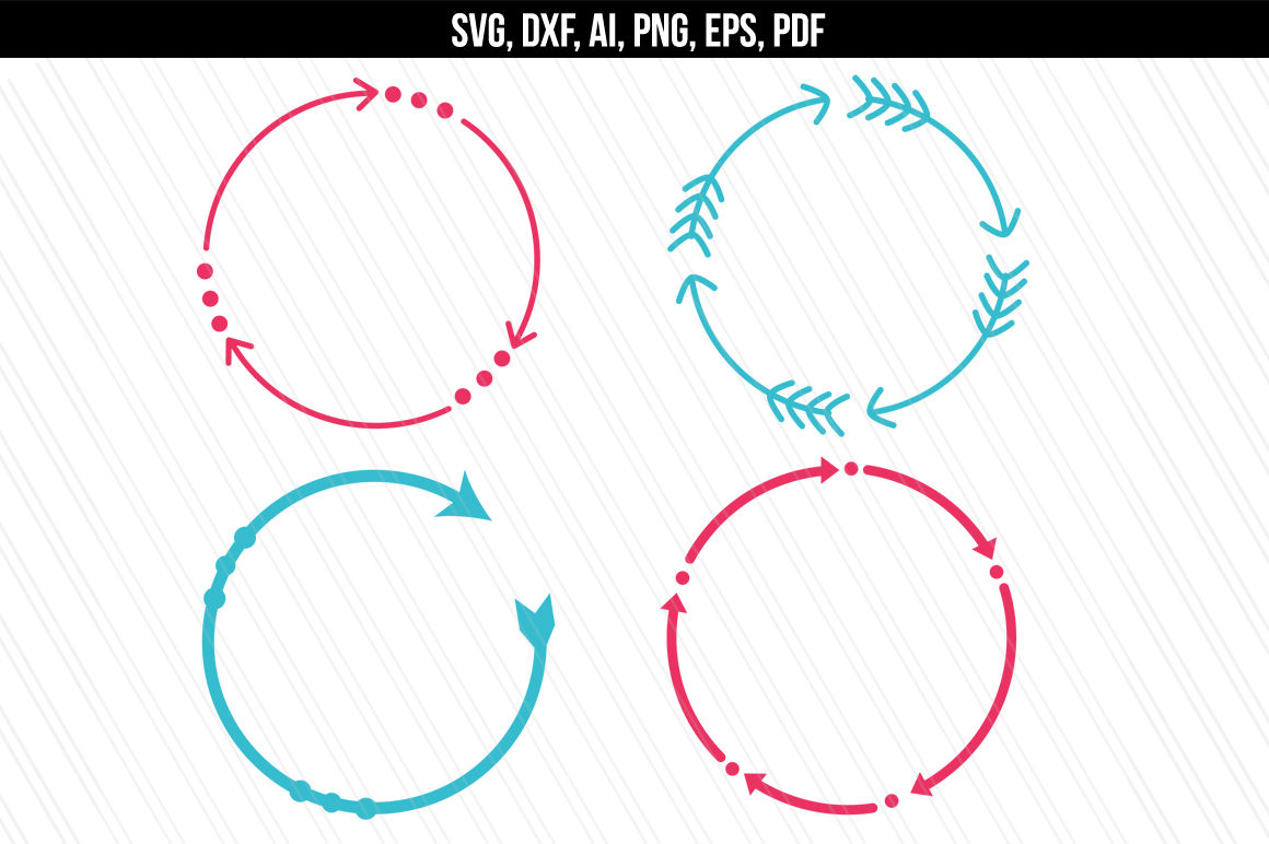 Download Circular arrow monogram frames eps,ai,pdf,svg,png By AivosDesigns | TheHungryJPEG.com