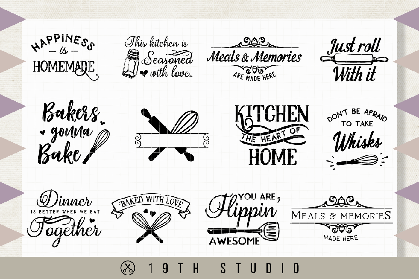 Download Kitchen SVG Bundle | M22 By 19TH STUDIO | TheHungryJPEG.com