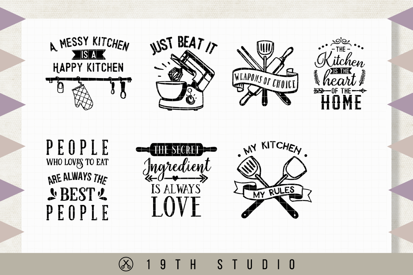 Download Kitchen SVG Bundle | M22 By 19TH STUDIO | TheHungryJPEG.com