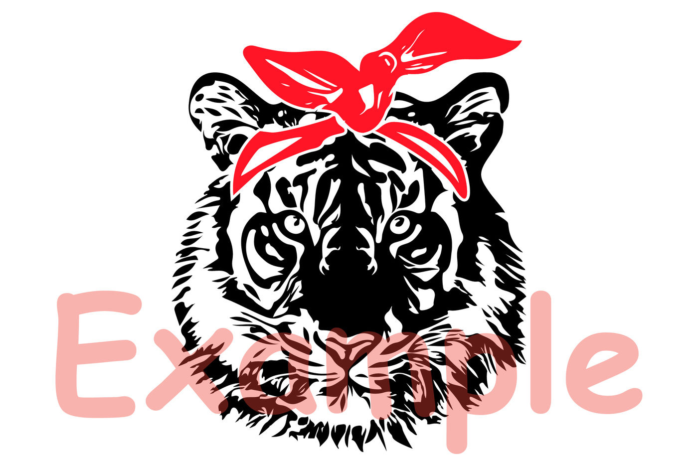 Download Wild Tiger Head bandana SVG wild animal african king zoo football 919S By HamHamArt ...