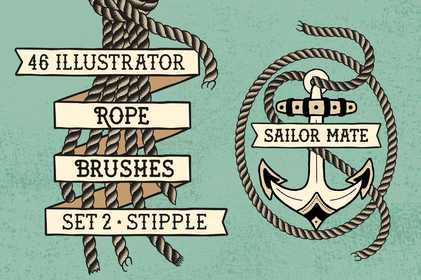 Sailor Mate S Rope Brushes Ii By Bad Taste Thehungryjpeg Com