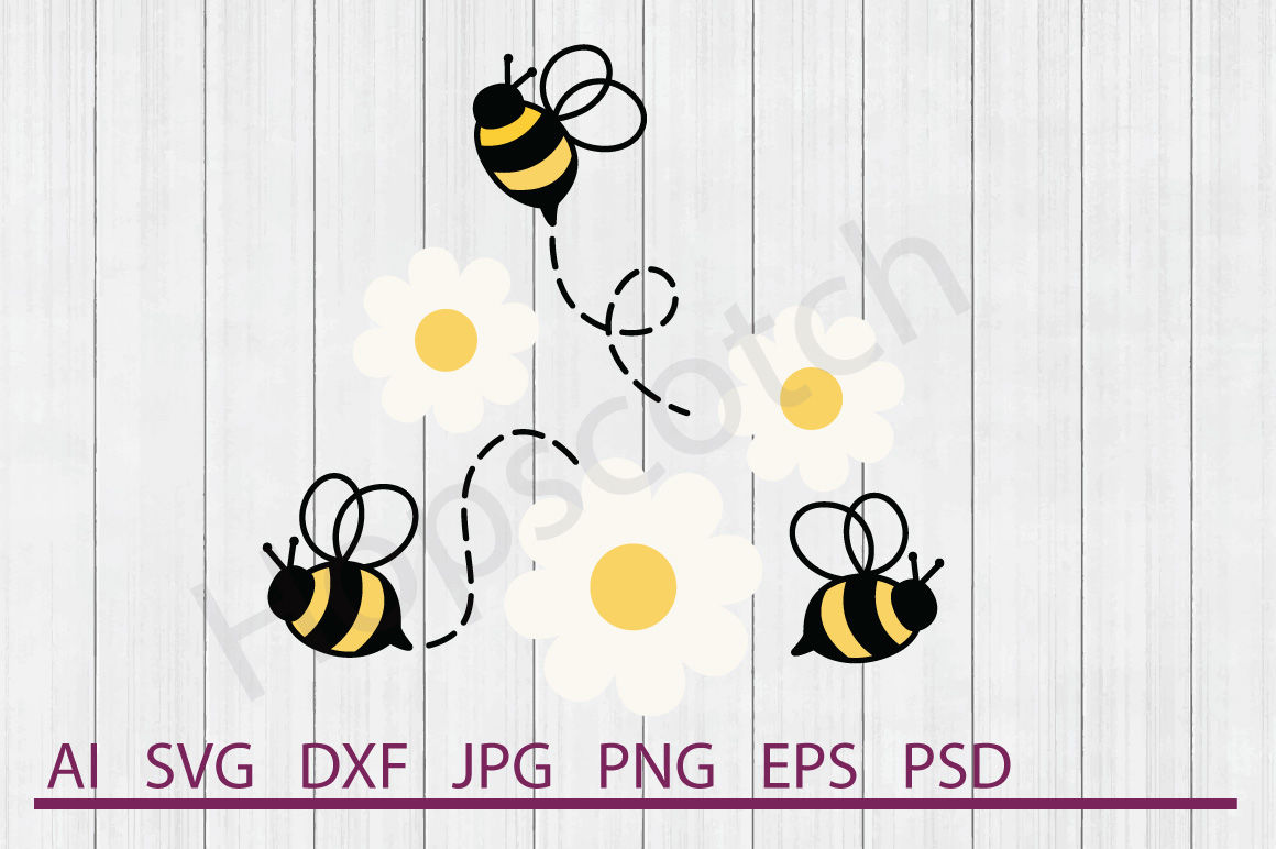 Download Bee SVG, Bee DXF, Cuttable File By Hopscotch Designs | TheHungryJPEG.com