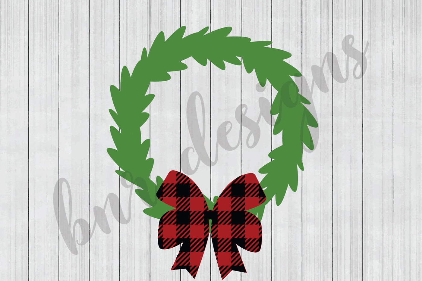 Christmas SVG, Wreath SVG, SVG Files, DXF Files By BNR Designs