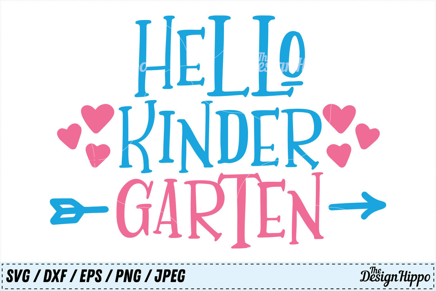 Hello Kindergarten Svg 1st Day Of School Png Kids Dxf Jpeg Cut Files By The Design Hippo Thehungryjpeg Com