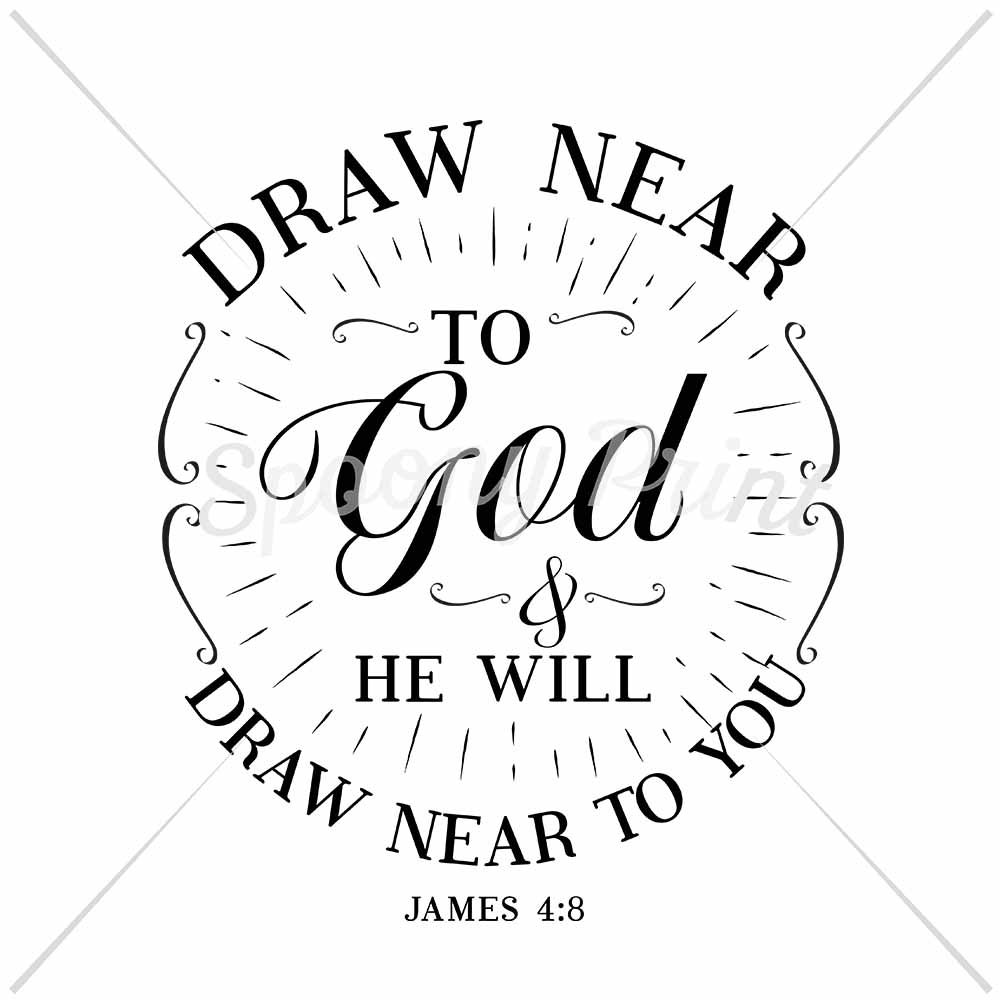 Draw Near To God By Spoonyprint Thehungryjpeg Com