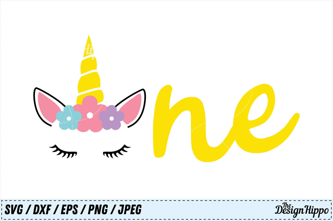 Download Unicorn SVG, Birthday SVG, One PNG, 1st Birthday SVG, DXF, Cut Files By The Design Hippo ...