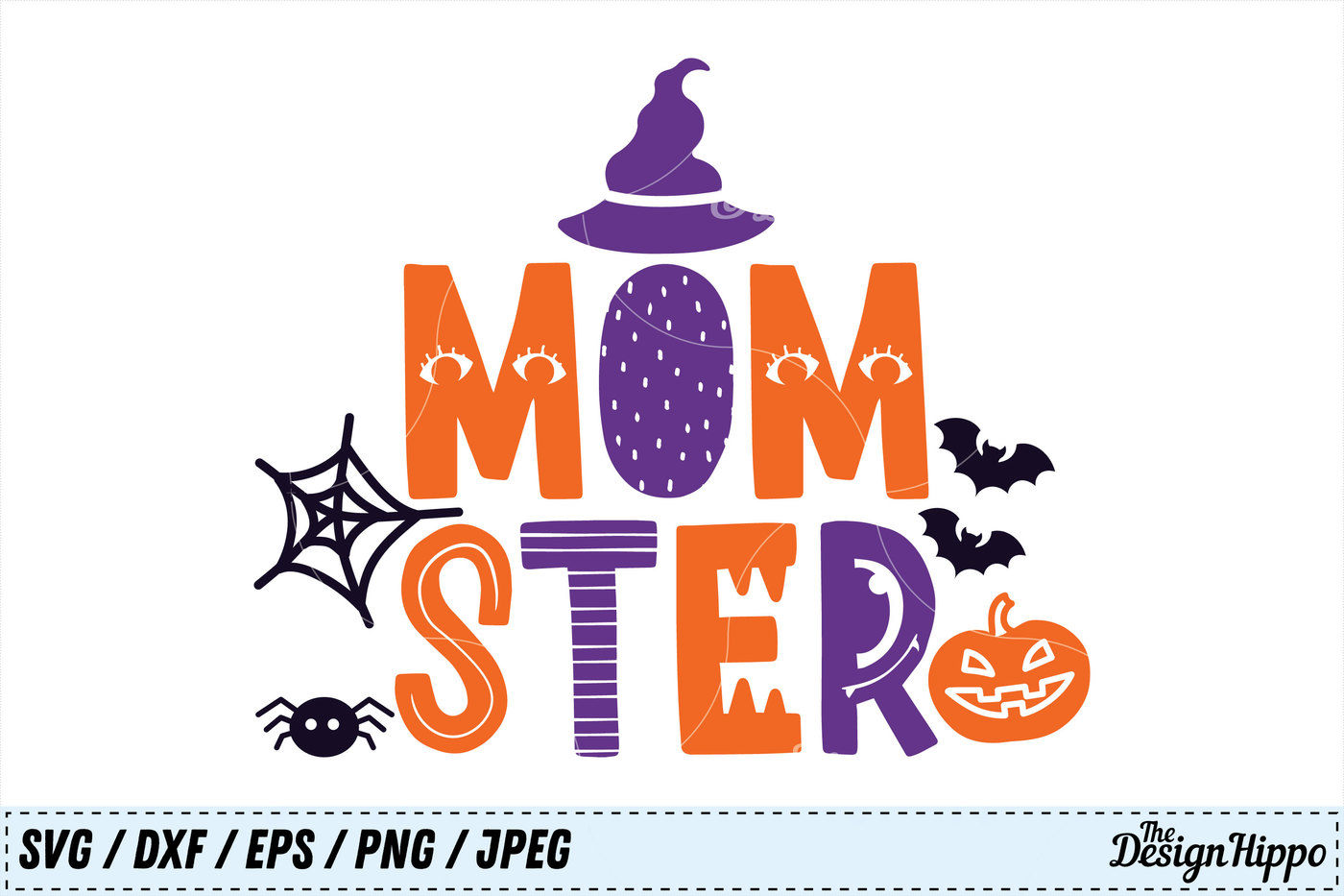 Momster Svg Mom Svg Halloween Svg Spider Web Svg Png Dxf Cut Files By The Design Hippo Thehungryjpeg Com
