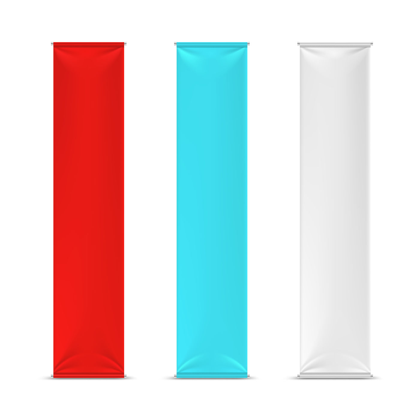 Download Color empty vertical advertising banner flags. Vector ...