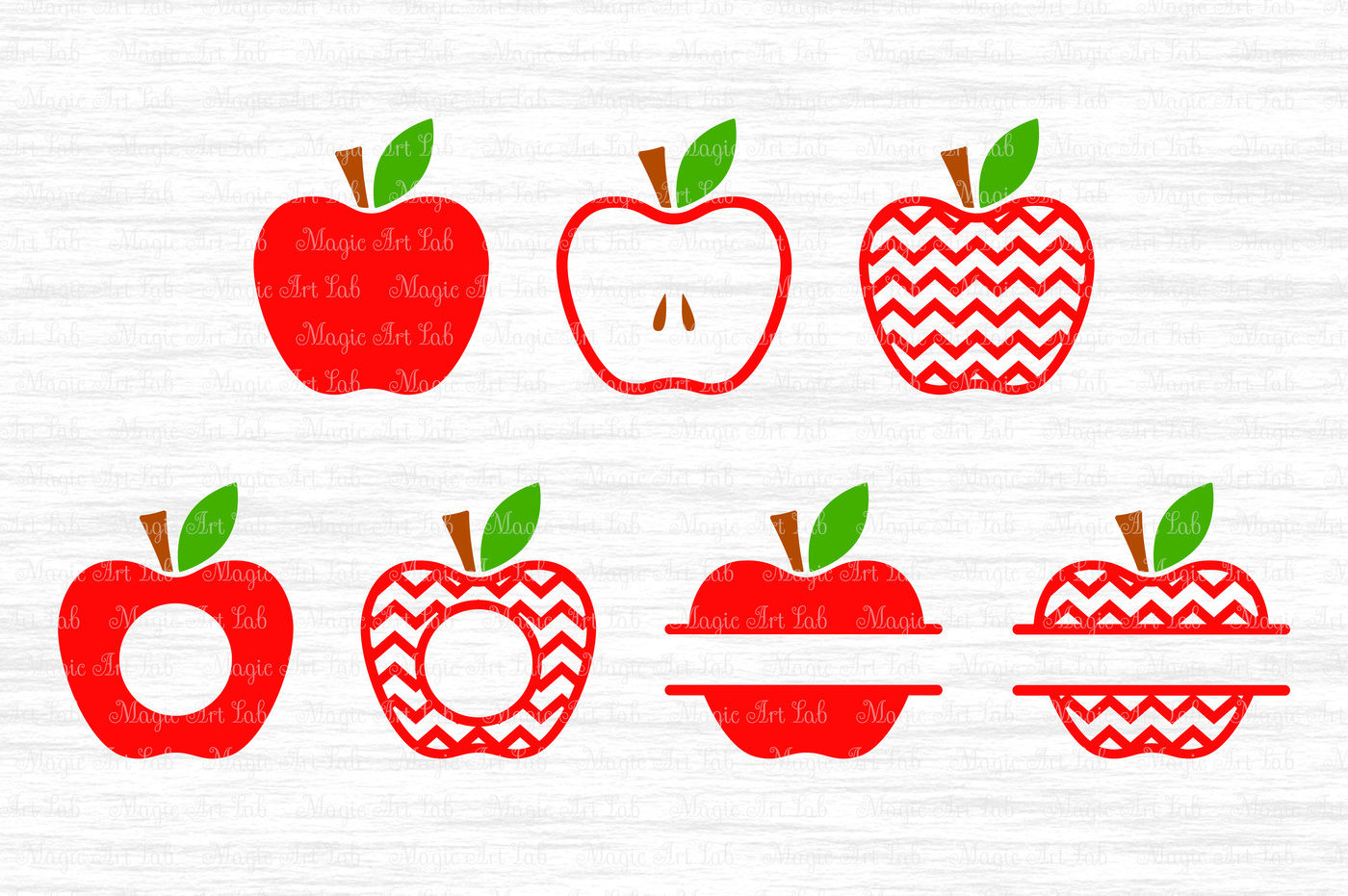 Download Apple Svg Apple Cut File Chevron Apple Svg Back To School Clipart By Magicartlab Thehungryjpeg Com