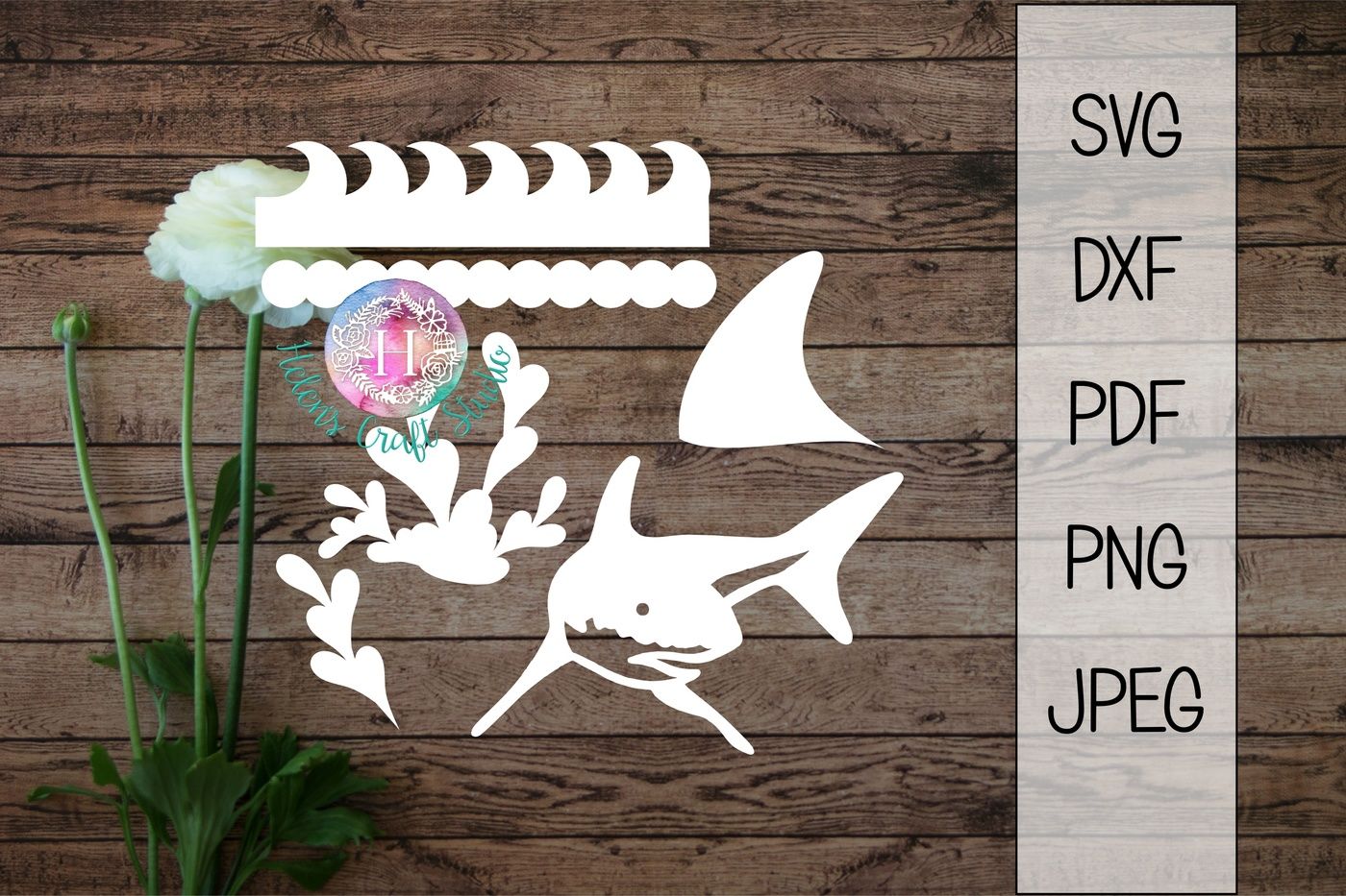 Download Shark party pack cutting file SVG PDF DXF PNG JPEG By ...
