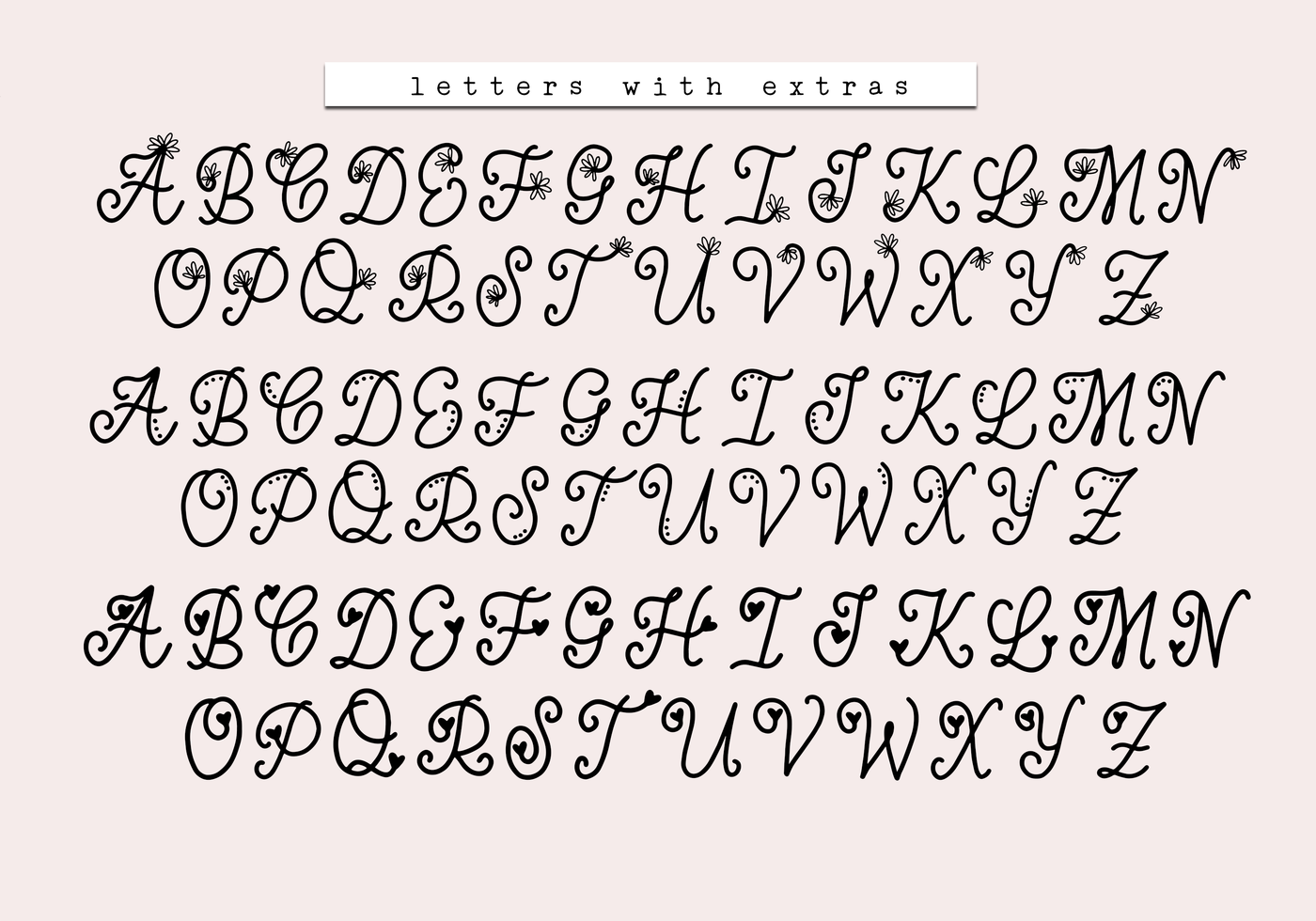 Handwritten Monogram Font Four Styles By Ka Designs Thehungryjpeg Com
