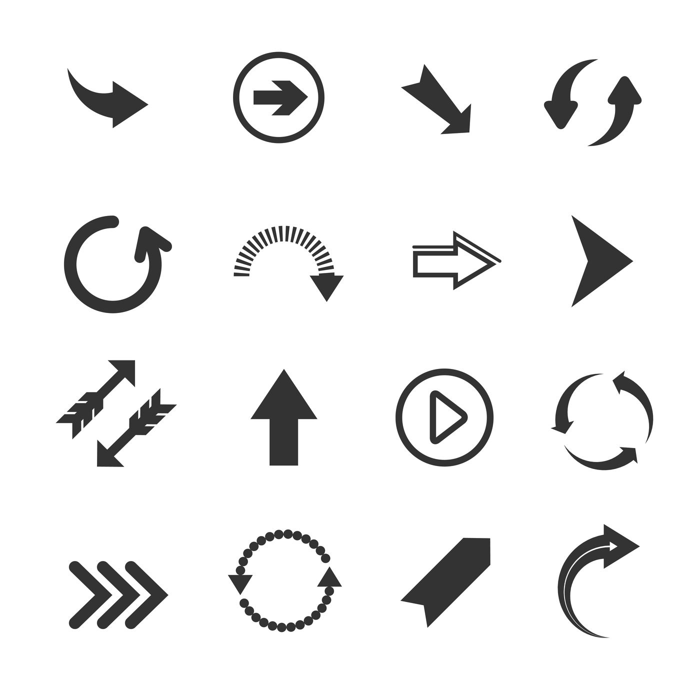 Arrow vector signs icons By Microvector | TheHungryJPEG.com