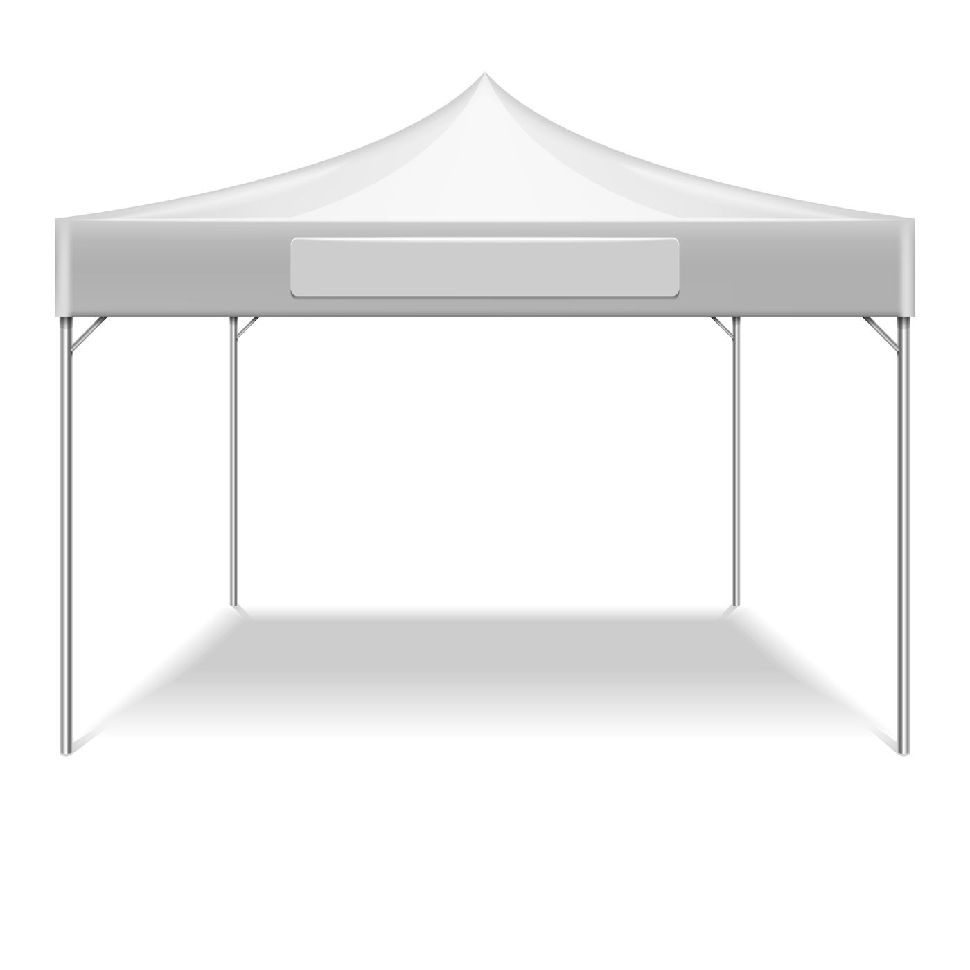 Realistic white outdoor folding party tent vector mockup By Microvector | TheHungryJPEG.com