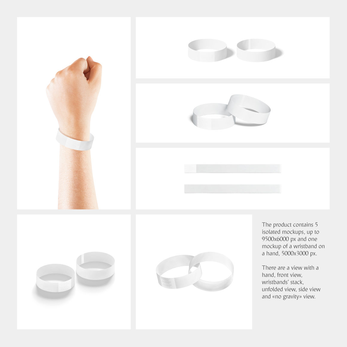 Download Tyvek Wristband Mockups Set By rebrandy | TheHungryJPEG.com