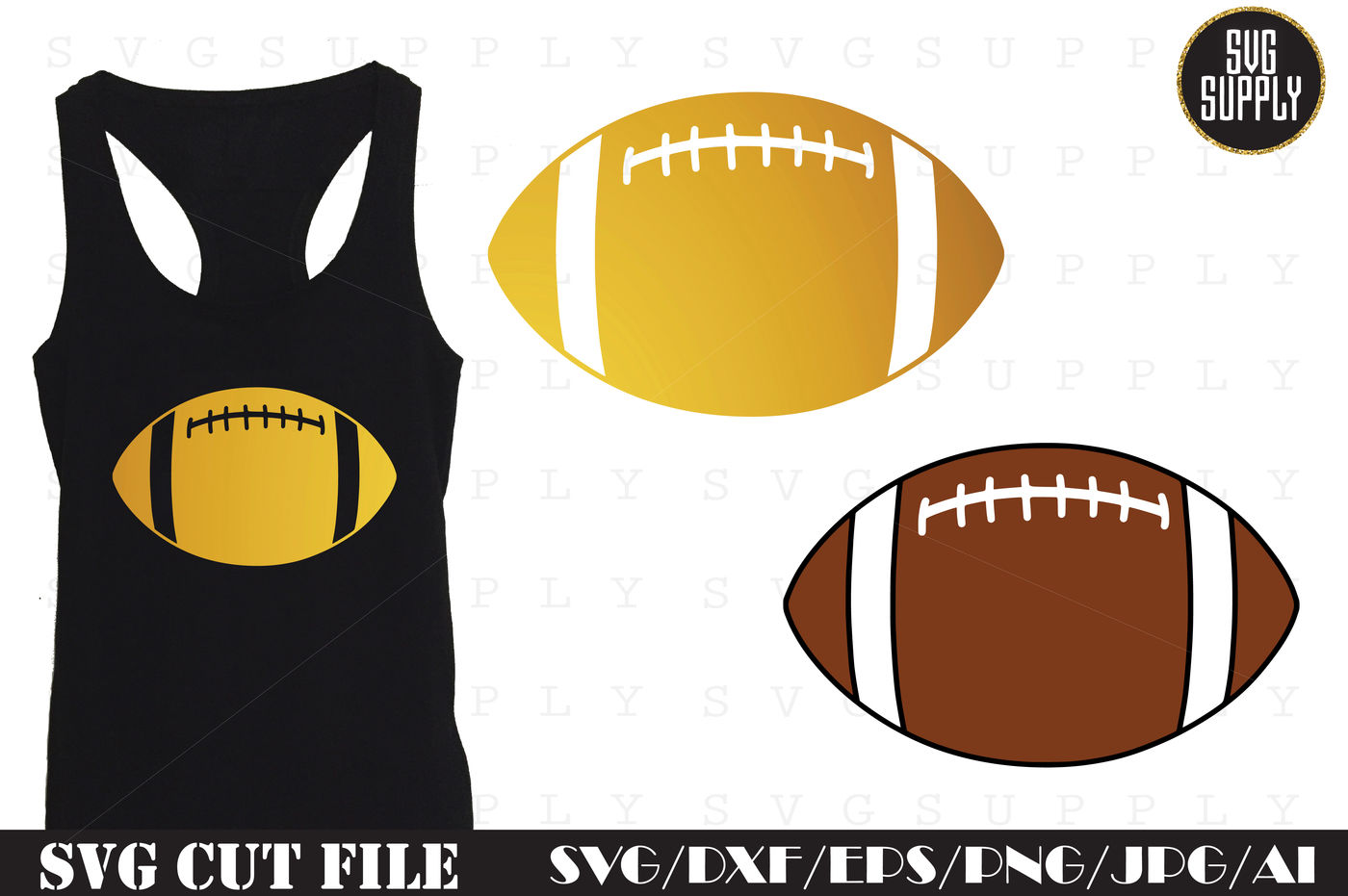 Download Football SVG Cut File By SVGSUPPLY | TheHungryJPEG.com