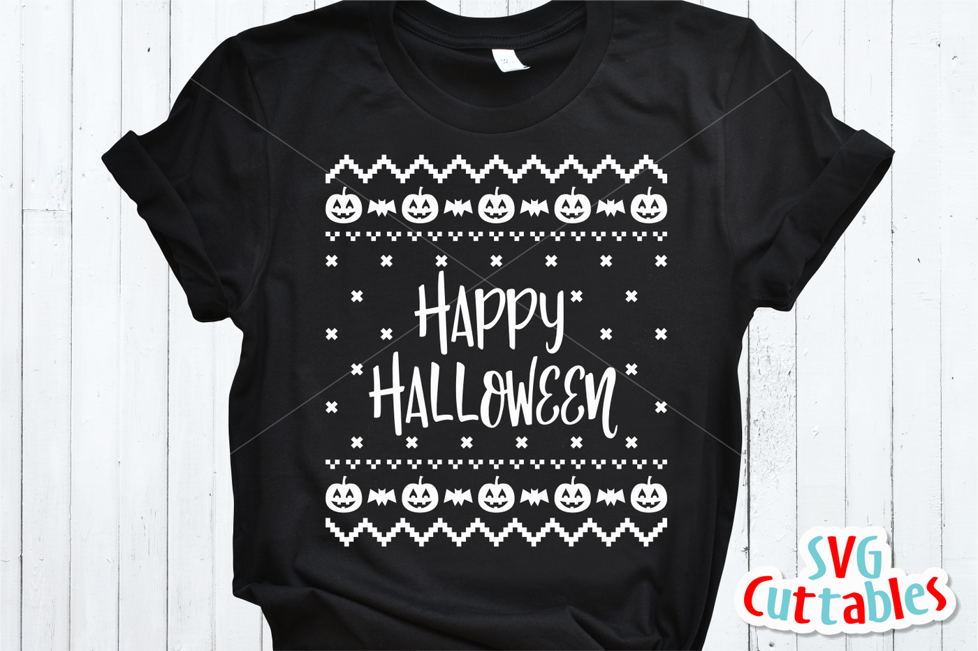 Happy Halloween Sweater Svg Cut File By Svg Cuttables Thehungryjpeg Com