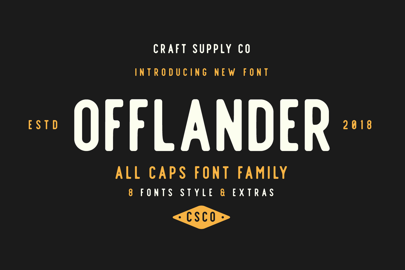 Offlander Font Family By Craft Supply Co Thehungryjpeg Com
