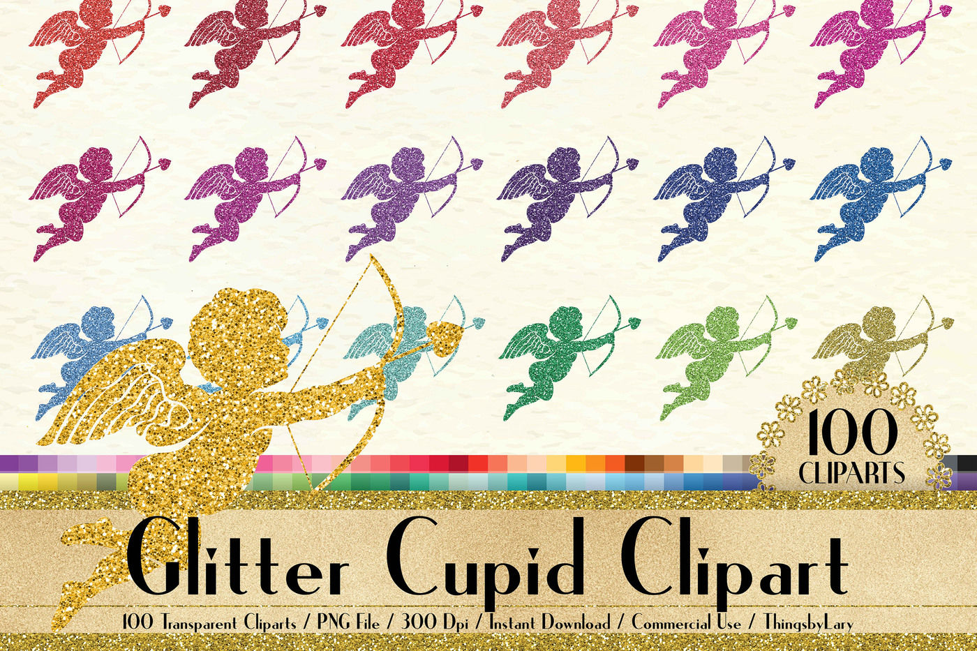 animal cupid clip art
