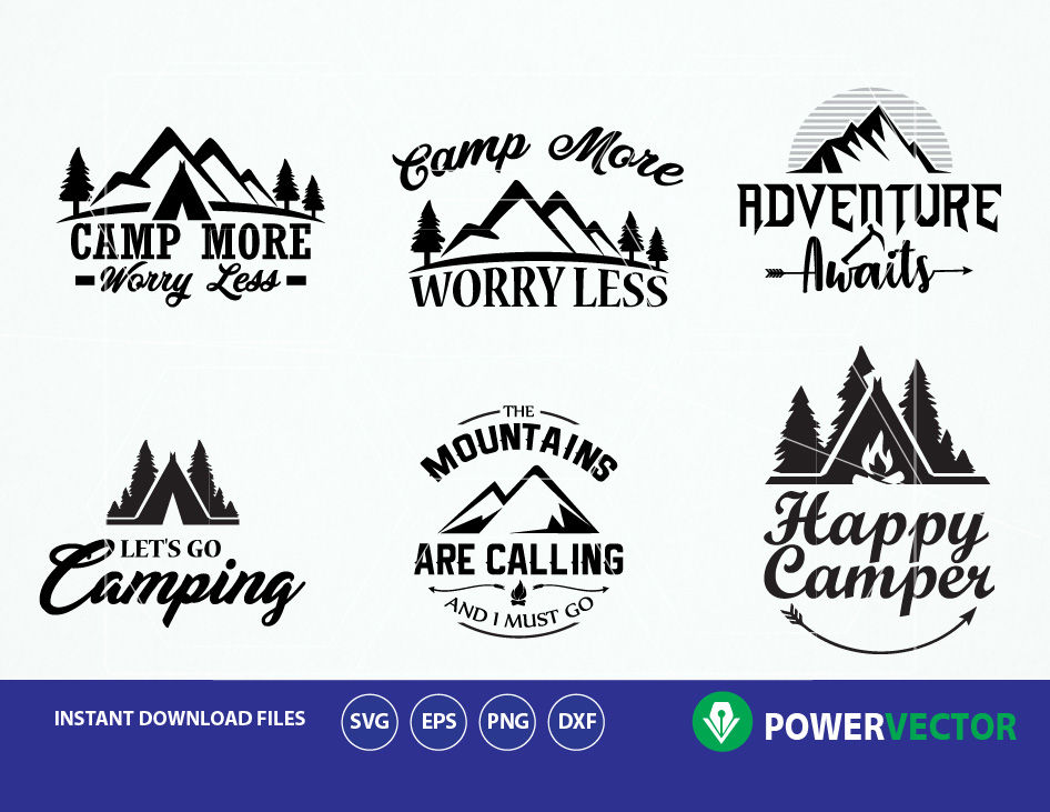 Download Camping, Adventure Iron on Designs - Svg, Dxf, Png, Eps By PowerVector | TheHungryJPEG.com