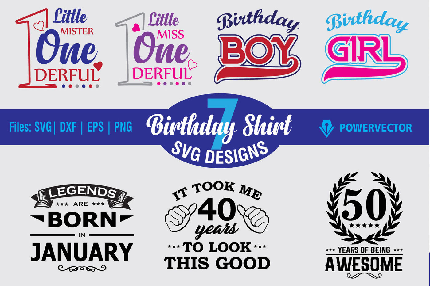 Birthday Shirt Designs Svg Bundle By PowerVector | TheHungryJPEG.com