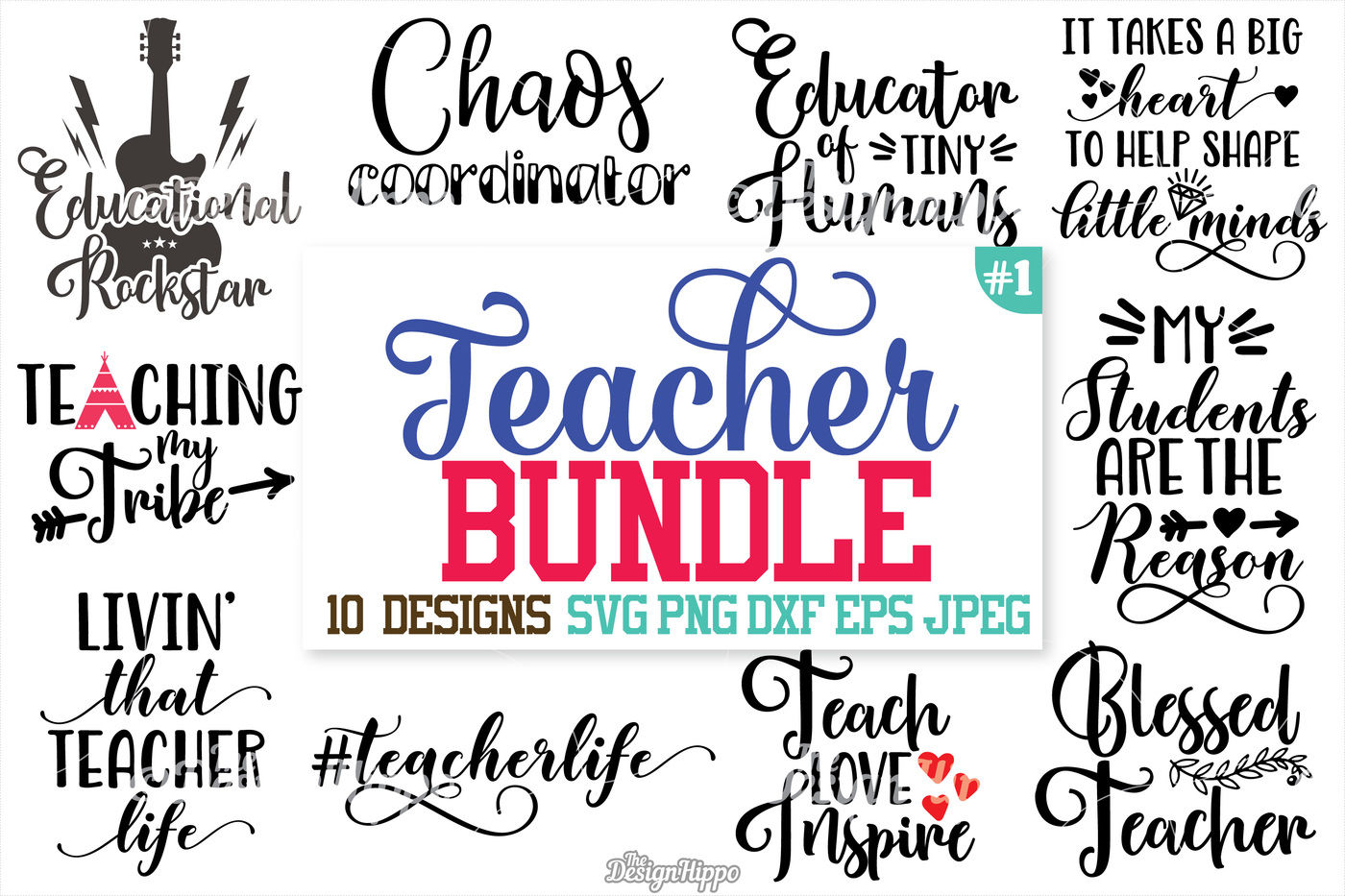 Teacher SVG Bundle, Teacher Bundle, SVG, DXF, PNG, Cut Files, Cricut By