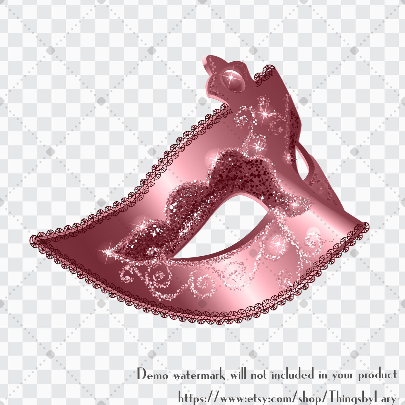 pink masquerade masks clip art