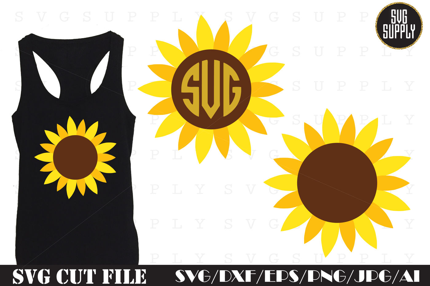 Download Sunflower Svg Cut File By Svgsupply Thehungryjpeg Com