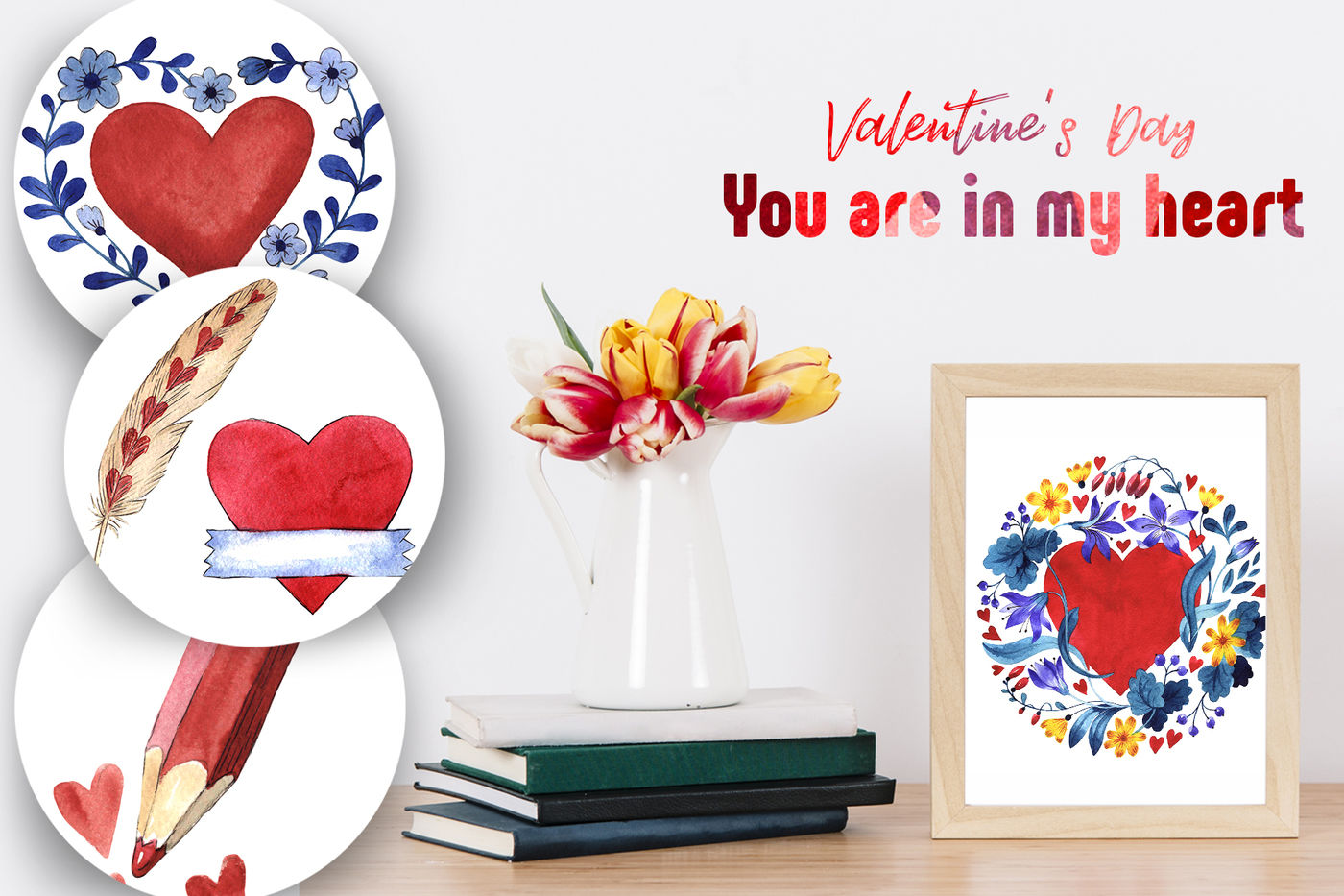 Valentines Day PNG watercolor set By MyStocks