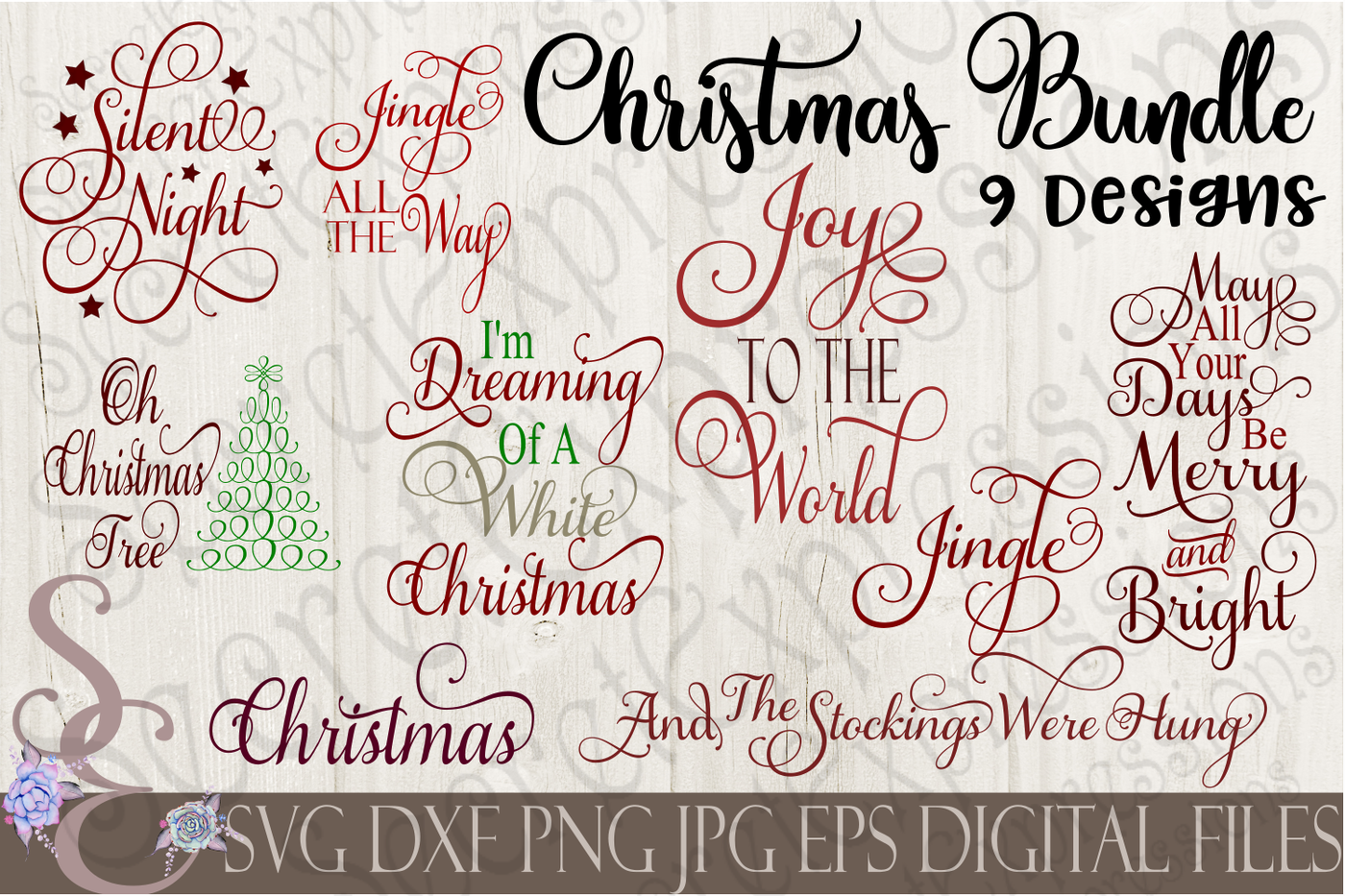 Christmas Bundle 9 Designs By Secretexpressionssvg Thehungryjpeg Com