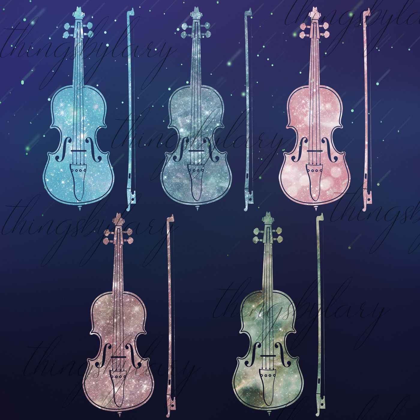 20 Galaxy Violin Clip Arts Music Galaxy Wedding Romantic By Artinsider Thehungryjpeg Com